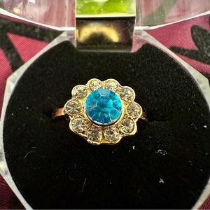 Blue Gold Jewel Ring